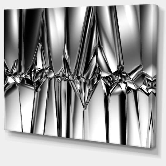 Designart - Black White Crystal Background